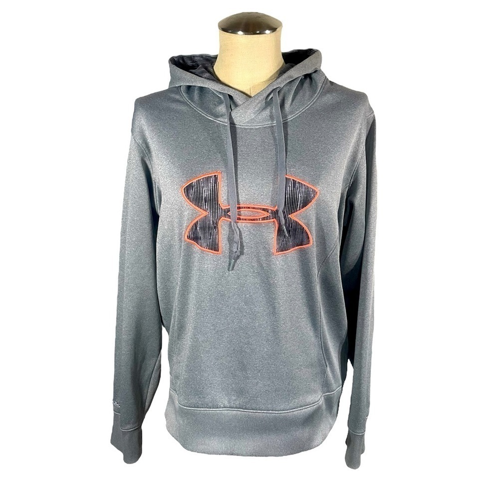 UNDER ARMOUR Women's Armour Fleece Big Logo Pullover Hoodie Size Large